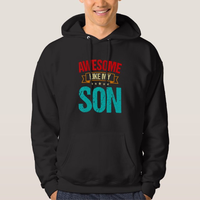 Moletom Distressed Retro Awesome Like My Son Parents' Day (Frente)
