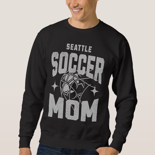 Moletom Distressed Soccer Mom Seattle Washington (Frente)