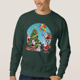 Moletom **“Diversão Natalina com Múltiplos Papais Noel – T