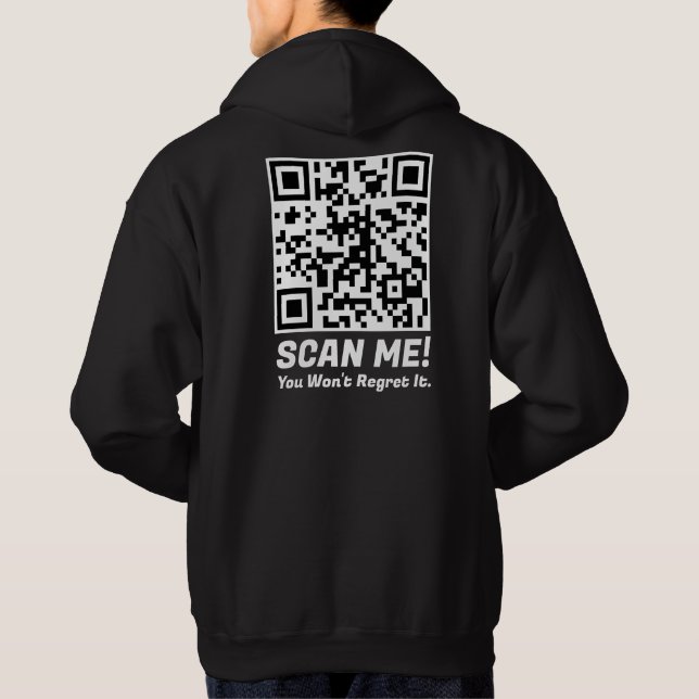 Moletom Divertido QR Escaneie-me! Piada Divertida de Arrep (Verso)