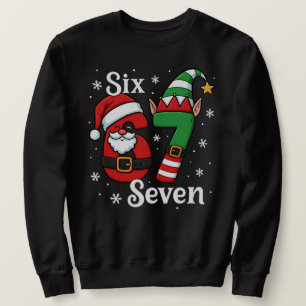 Moletom Divertido Seis Sete 67 Meme 6 7 Elfo Papai Noel Na