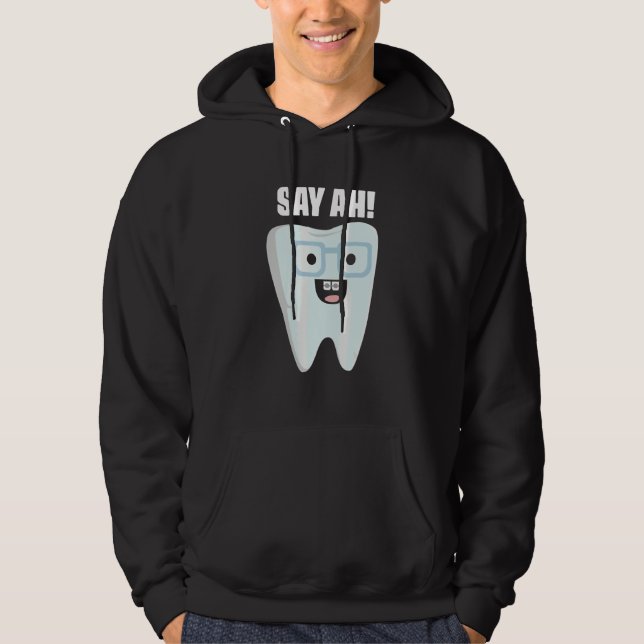 Moletom Dizer Ah Sorriso Dental Frase para Ortodontia (Frente)