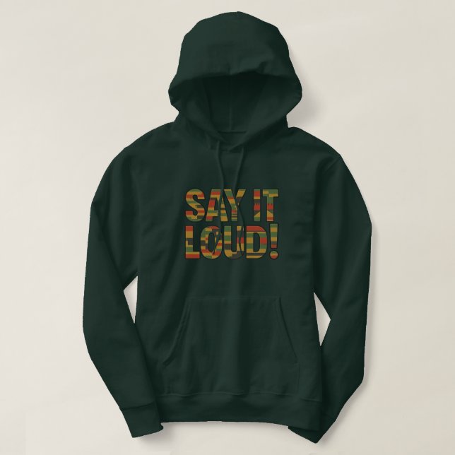 MOLETOM DIZER ALTO-KENTE MULTI W/VERDE (Frente do Design)