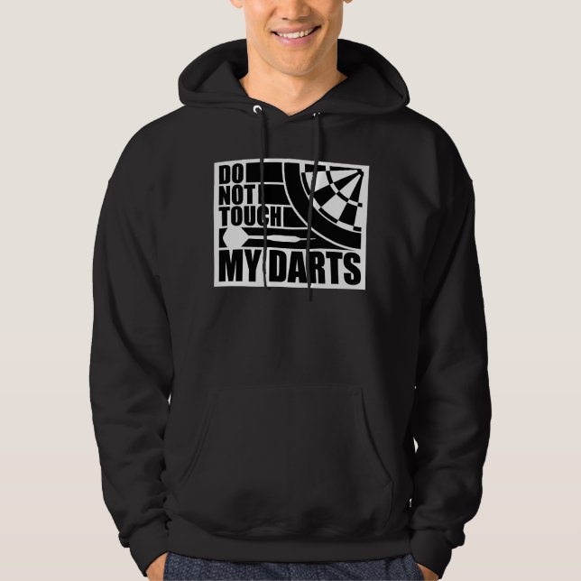 Moletom Do Not Touch My Darts Warning Dart Player Humor (Frente)