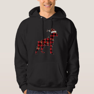 Moletom Doberman Christmas Red Xadrez Buffalo Pajamas Xmas