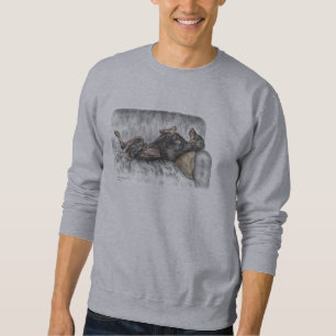 Moletom Doberman engraçado no sofá
