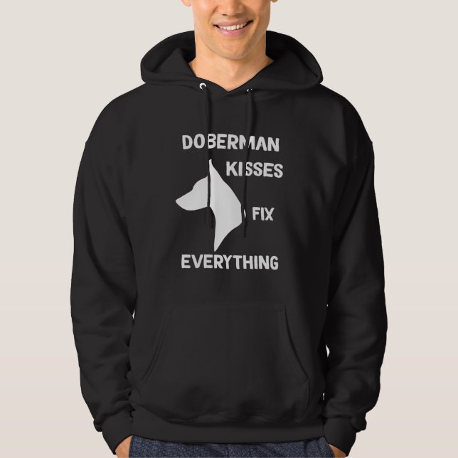 Moletom Doberman kisses fix everything Dobie Mom (Frente)