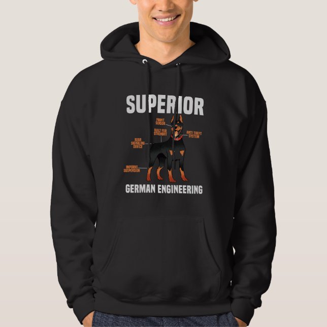 Moletom Dobermans de Engenharia Alemã Superior 262 (Frente)