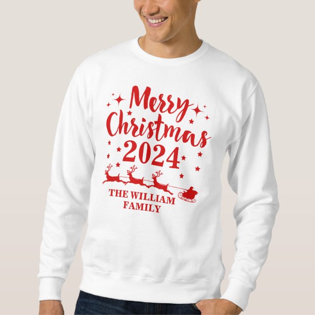 Moletom Docinho de Natal da Família Personalizada (Frente)