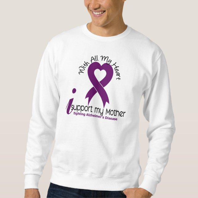 Moletom Doença de Alzheimers eu apoio minha mãe (Frente)