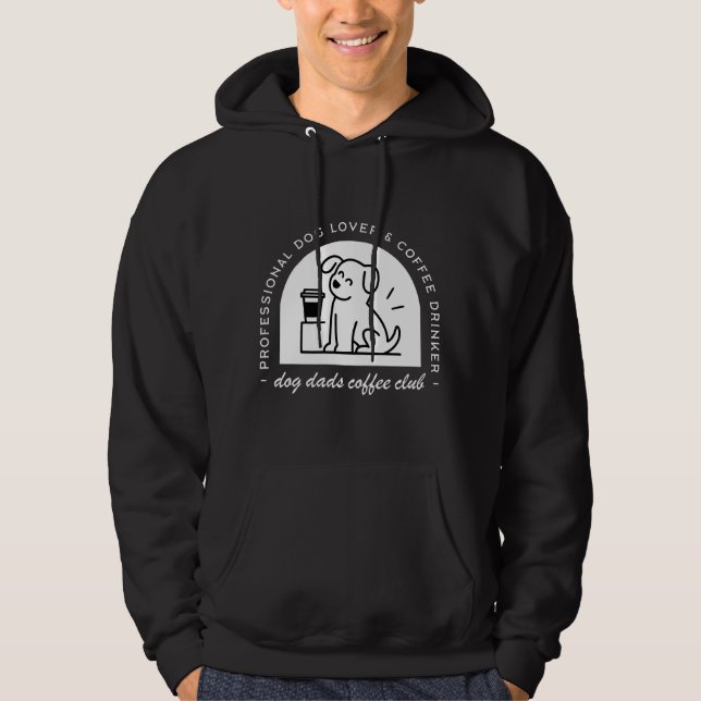 Moletom Dog dad club funny coffee lovers (Frente)