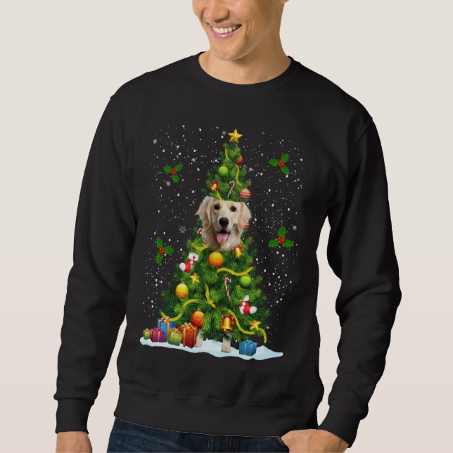 Moletom Dog Golden Retriever Christmas Tree (Frente)