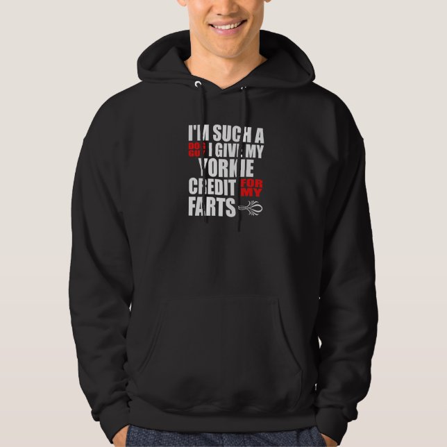 Moletom Dog Guy Yorkshire Terrier Fart Joke for Men Boy Yo (Frente)