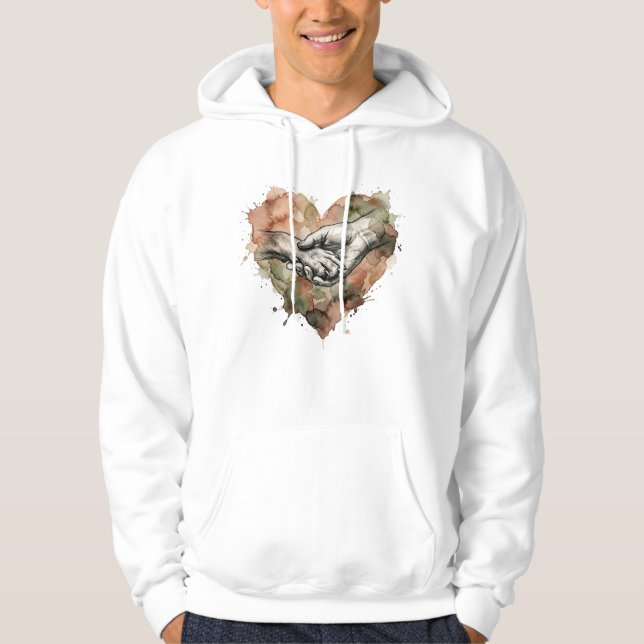 Moletom Dog Lover Human Animal Bond Watercolor Heart (Frente)