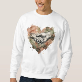 Moletom Dog Lover Human Animal Bond Watercolor Heart