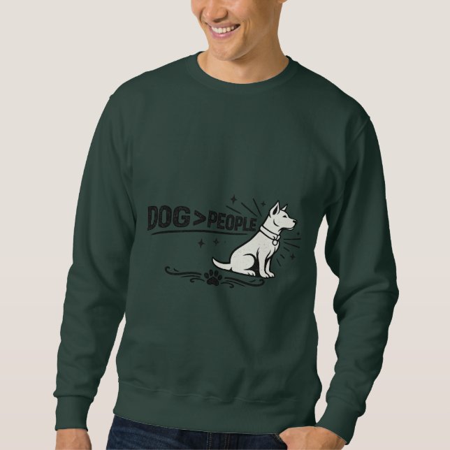 Moletom DOG > PEOPLE – Funny Dog Lover Minimalist Design (Frente)