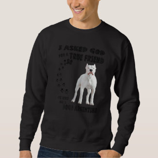 Moletom Dogo Argentino cita Mãe Pai Mas Argentino