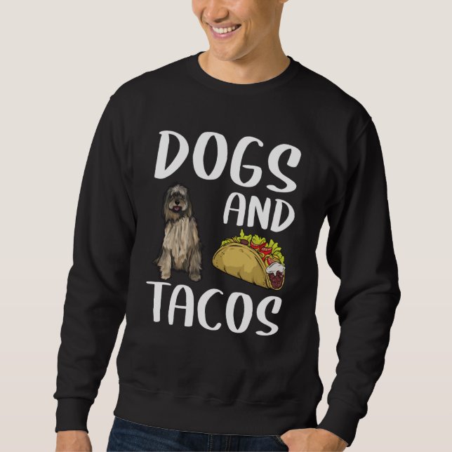 Moletom Dogs And Tacos Bergamasco Sheepdog Mexican Food (Frente)