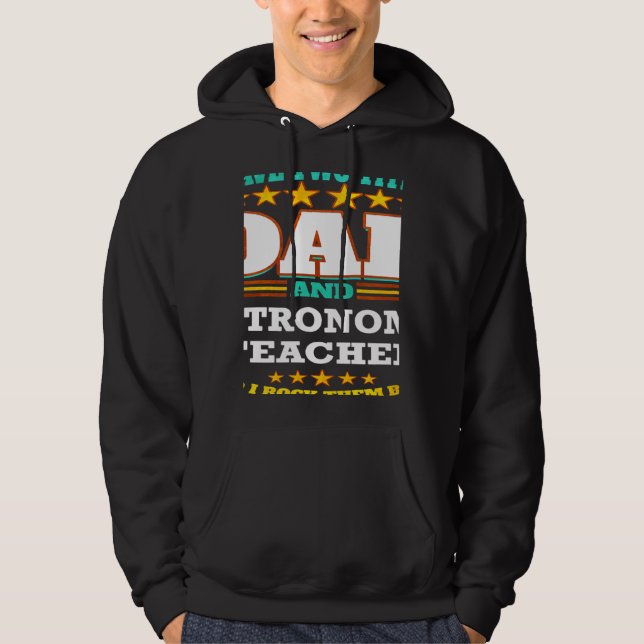 Moletom Dois Títulos Pai e Professor de Astronomia Eu os B (Frente)