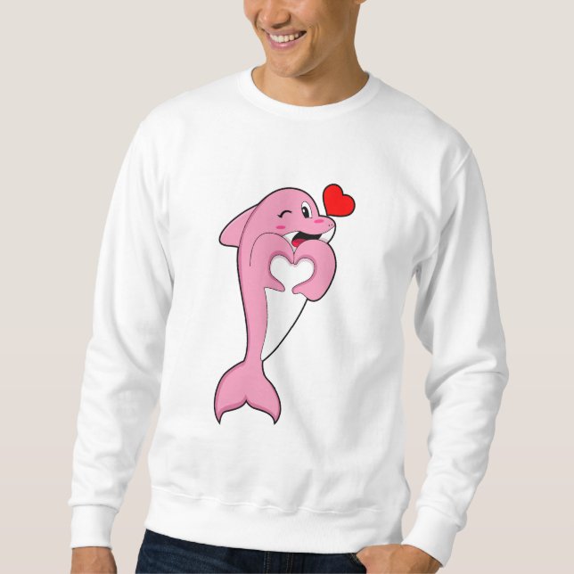 Moletom Dolphin Love Heart (Frente)