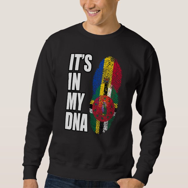 Moletom Dominica E Moldovan Mix DNA Heritage Flag (Frente)