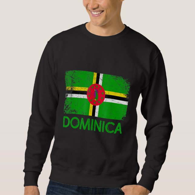 Moletom Dominica Flag    Dominican Flag Vintage (Frente)