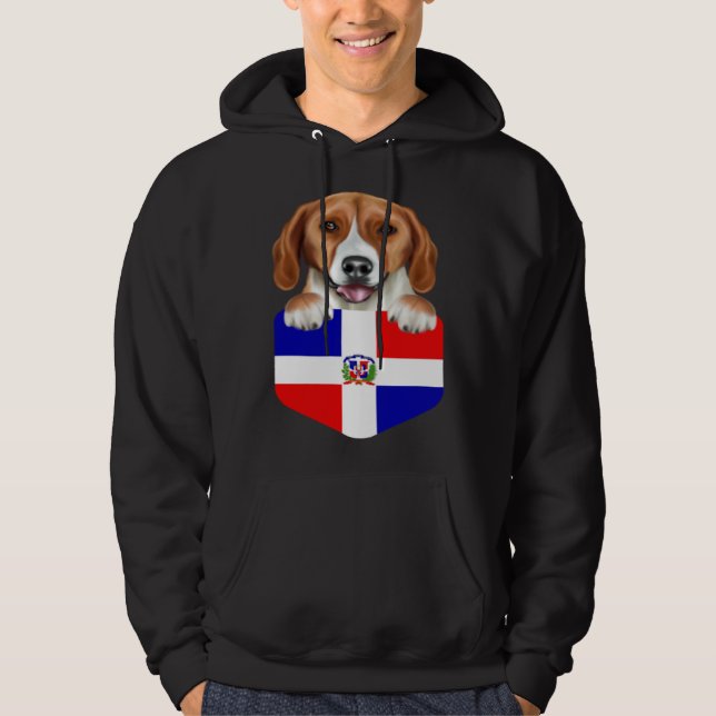Moletom Dominican Republic Flag American Foxhound Dog In P (Frente)