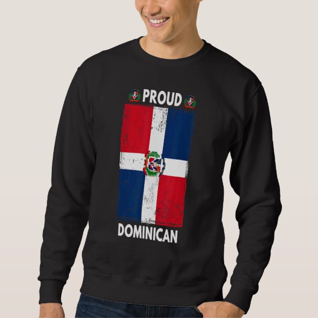 Moletom Dominican Republic Flag For Men & Proud Dominican  (Frente)