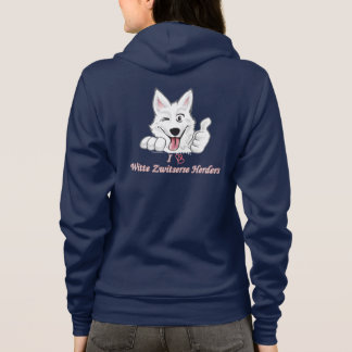 Moletom Donkere Hoodie met Zwitserse Witte Herder