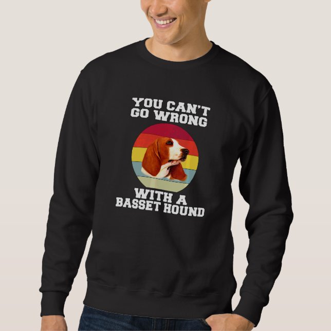 Moletom Dono de Basset Hound Você Não Pode Errar Com Um B (Frente)