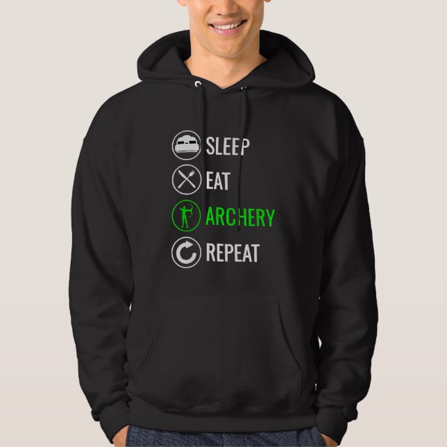 Moletom Dormir Comer Arco e Flecha Repetir (Frente)