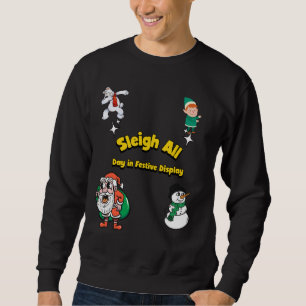 Moletom Dormir o dia todo em Festivas Vestidas de Natal