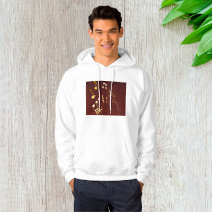 Moletom Douradas notas musicais Hoodie