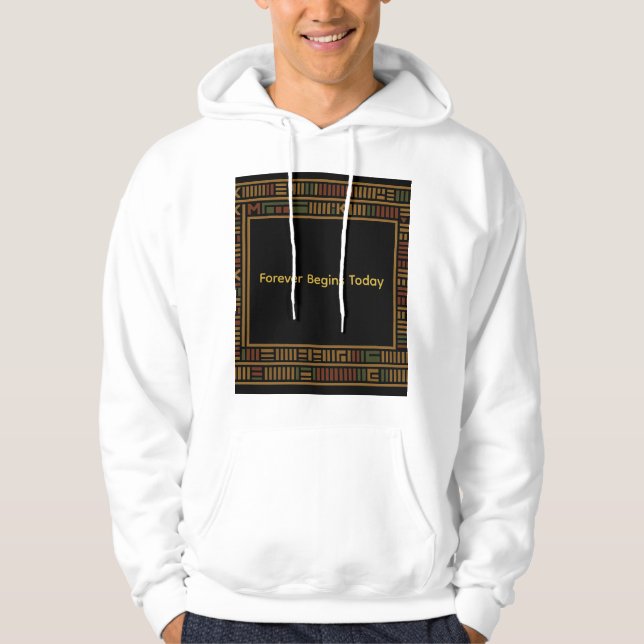 Moletom Dourado africano Kente Pattern Hoodie (Frente)