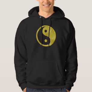 Moletom Dourado Falso Branco Falso Metálico Yin Yang Taoi