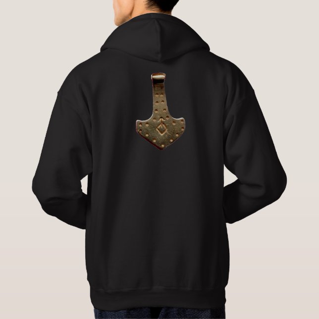 Moletom Dourado Thor Hammer - blusa de suor (Verso)