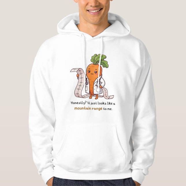 Moletom Dr. Carrot with ECG - Funny Medical Student Hoodie (Frente)