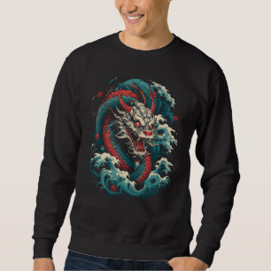 Moletom Dragão Japonês Tattoo Art Irezumi Japonês Art Gr