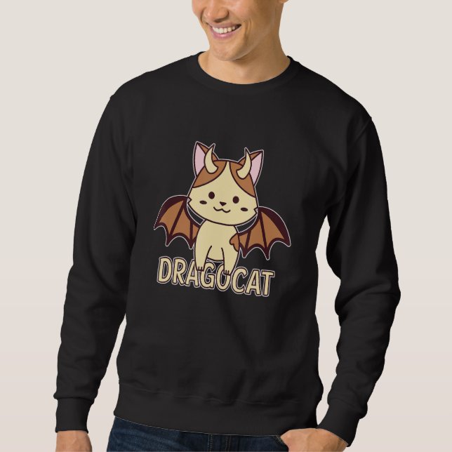 Moletom Dragocat Cat Dragagon Dragon Slayer Dungeon Design (Frente)
