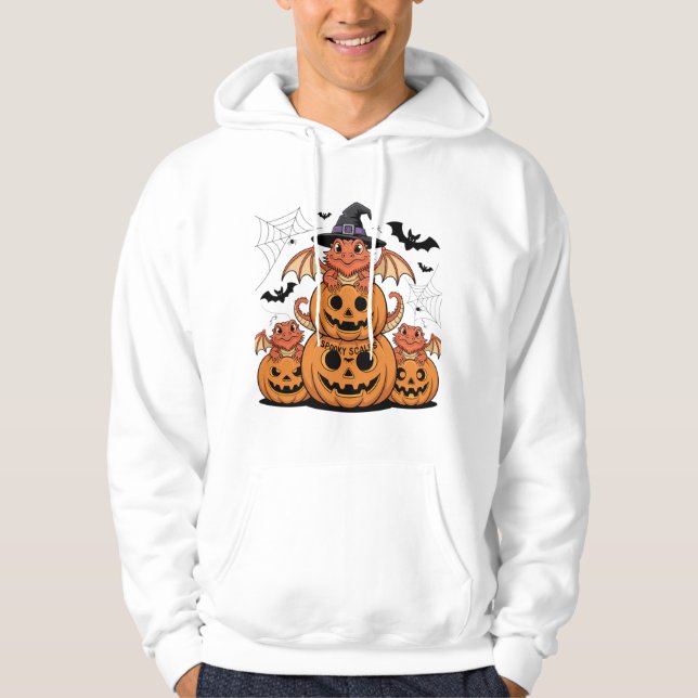 Moletom Dragões com Manos de Halloween com Pumpkins (Frente)