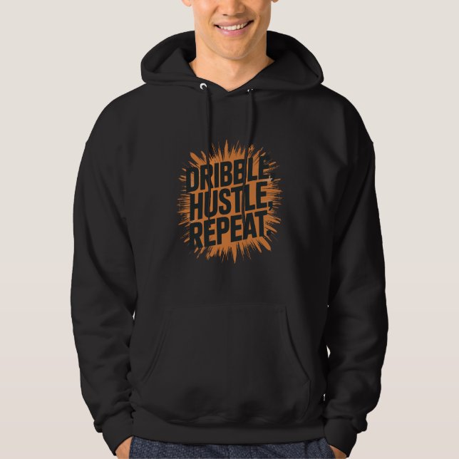 Moletom Dribble Hustle Repeat Orange Splash Graphic (Frente)