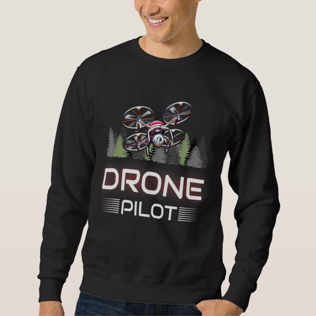 Moletom Drone Pilot Quadcopter, piloto de câmara de corrid (Frente)