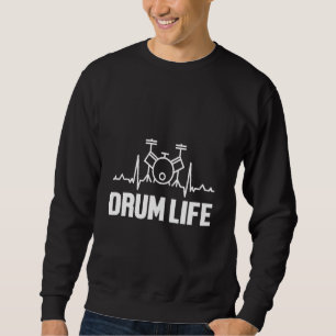 Moletom Drum Life Heartbeat Pulso Drumming Drums Musical B