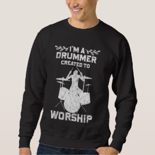 Moletom Drummer Criado À Fé Cristã Culto