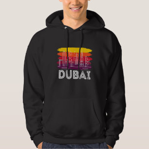 Moletom Dubai Skyline Retro Emirados Árabes Unidos Burj Kh