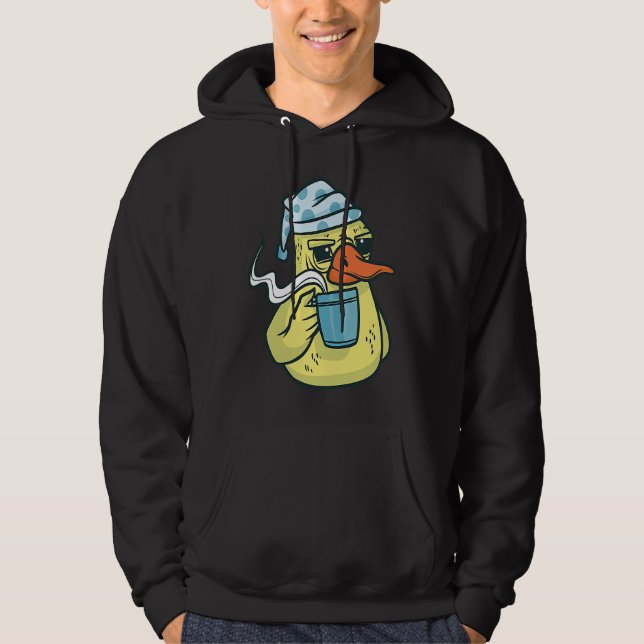 Moletom Duck Animal Bird with Coffee Drinking Funny Coffee (Frente)