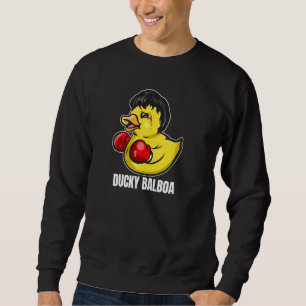 Moletom Ducky Balboa - Pato de Borracha Engraçado Boxer e 