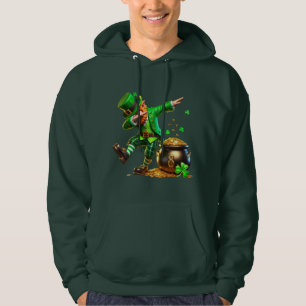 Moletom Duende Dabbing Dia de São Patrício Panela de Ouro