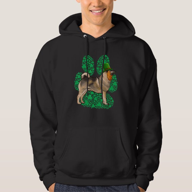 Moletom Duende Norwegian Elkhound Dia de São Patrício Folh (Frente)
