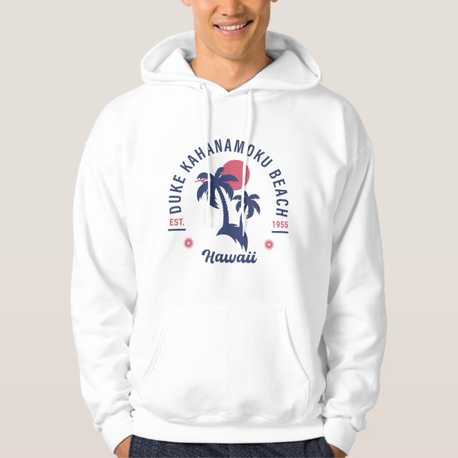 Moletom Duke Kahanamoku Beach Hi Retro Palm Trees 80s (Frente)